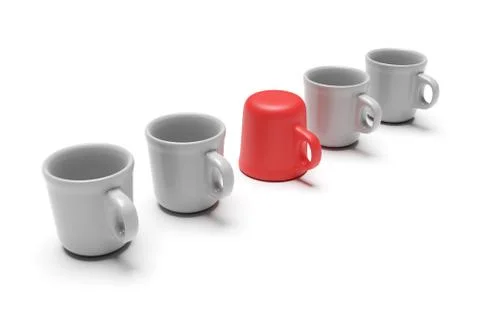 Individual cup isolated on a white background Stock Illustration