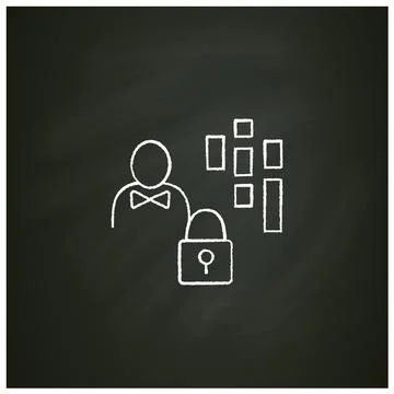 Individual data chalk icon Stock Illustration