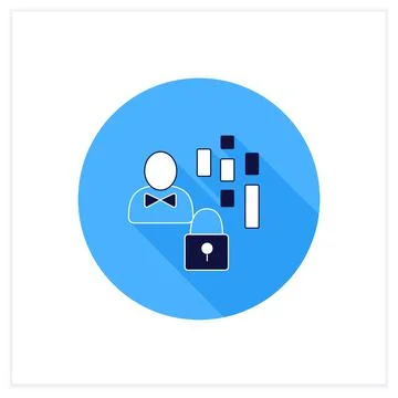 Individual data flat icon Stock Illustration