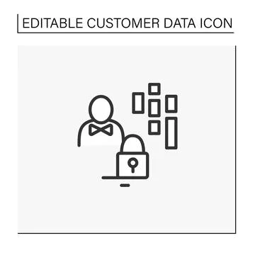 Individual data line icon Stock Illustration