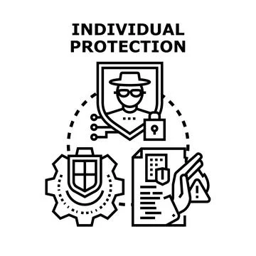 Individual data protection and digital security concept Stock Illustration
