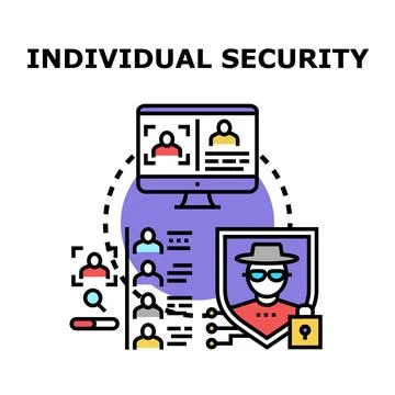 Individual data protection and digital privacy concept Stock Illustration