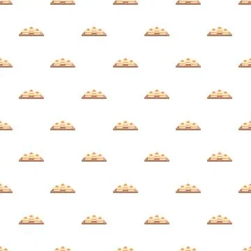 Individual dessert pastries with cream pattern background Stock Illustration