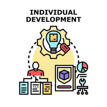 Individual development concept for career growth and business innovation Stock Illustration
