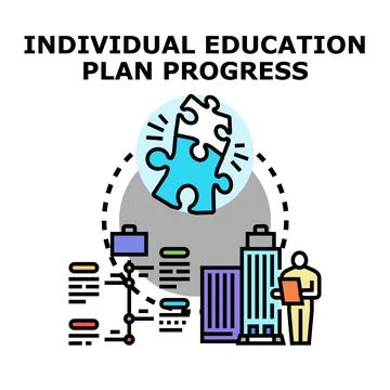 Individual education plan progress concept vector Stock Illustration