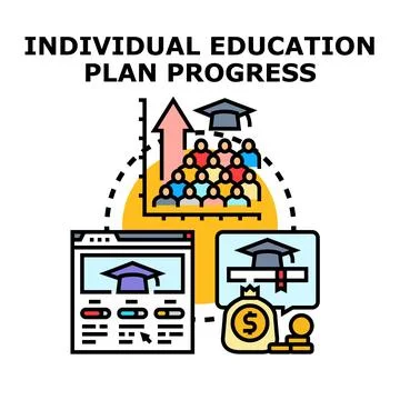 Individual education plan progress concept vector Stockillustratie