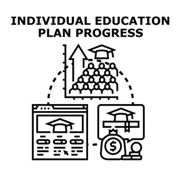 Individual education plan progress concept vector Stock Illustration