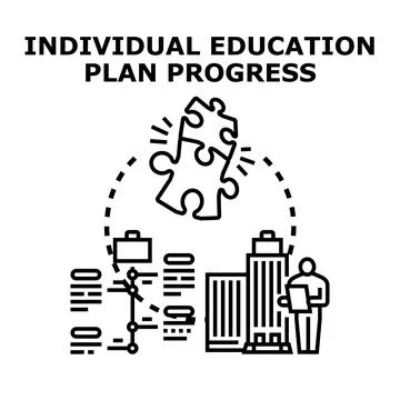 Individual education plan progress concept vector Stock Illustration
