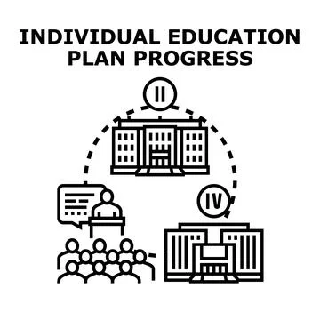 Individual education plan progress meeting concept Stock Illustration