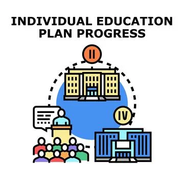 Individual education plan progress meeting concept イラスト素材