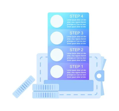 Individual financial plan infographic chart design template 스톡 일러스트