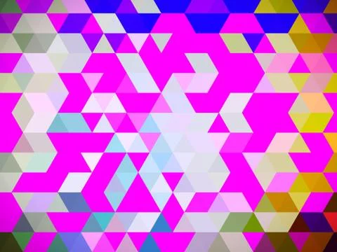 An individual illustration of digital pattern of triangles Illustrazione stock