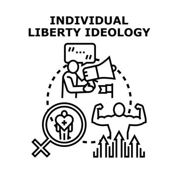 Individual liberty ideology developing concept vector illustration Stock-Illustration