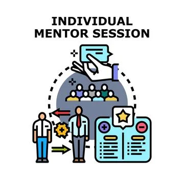 Individual mentor session helping professional growth and development Illustrazione stock