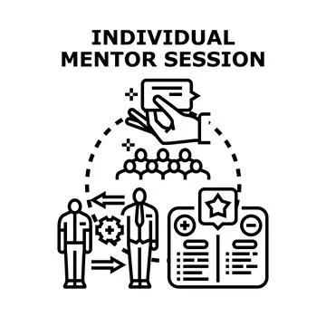 Individual mentor session helping professional growth and development Stock Illustration
