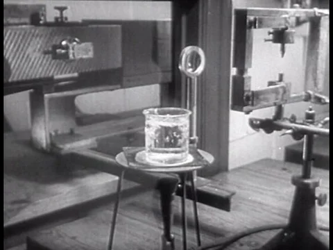 The individual particles of a mixture are broken down at a GM facility in 1937. Stock Footage 75278510