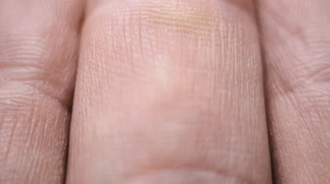 Individual pattern leather hand and fingers. Extreme closeup Stock Footage 55268064