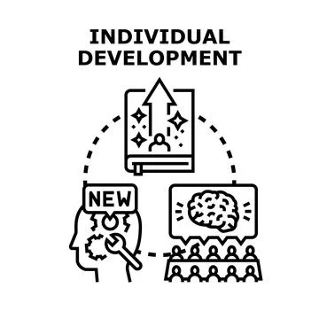 Individual personal development learning and growth concept Stock Illustration