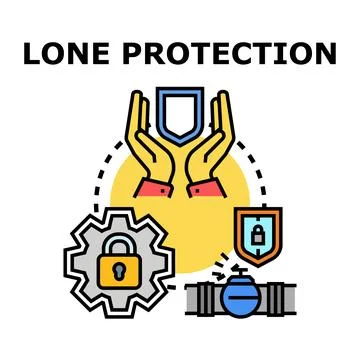 Individual protection concept securing data and systems Stock Illustration