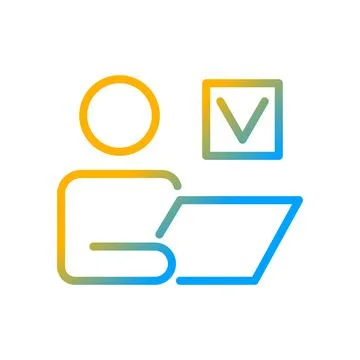 Individual tasks gradient linear vector icon 스톡 일러스트