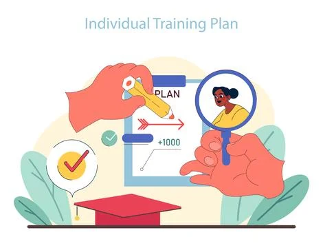 Individual Training Plan concept. Tailored skill development Stock Illustration