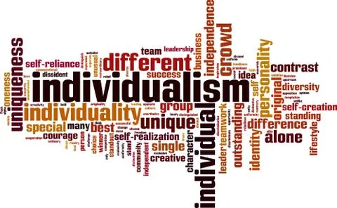 Individualism word cloud Stock Illustration