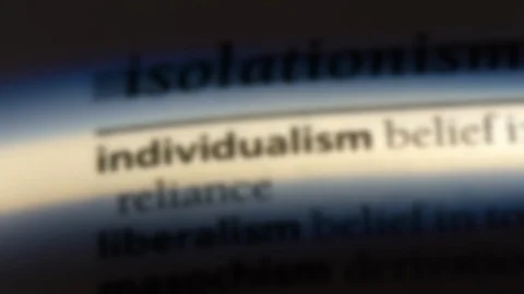 Individualism word in a dictionary. Stock Footage 99561159