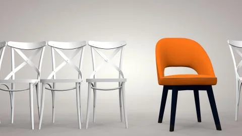 Individuality is a concept, to be different, to be the best, to stand out. 3D Stock Illustration