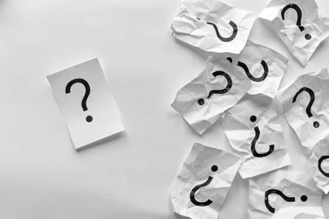 Individuality concept with question marks Foto stock