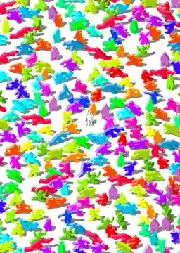 Individuality in the crowd Stock Illustration