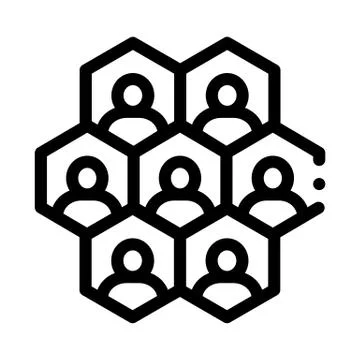 Individuality of each person icon vector outline illustration Stock Illustration