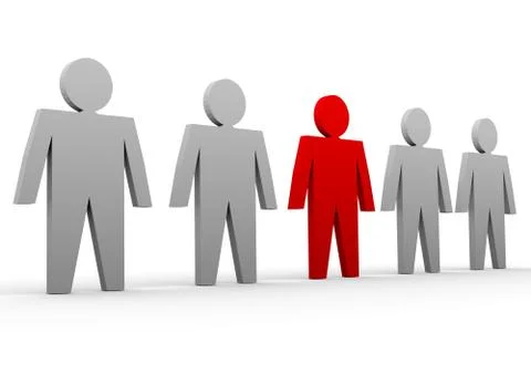 Individuality - stand out of a crowd Stock-Illustration