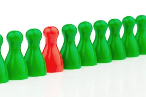 Individuality in a team. be different. Stock Photos