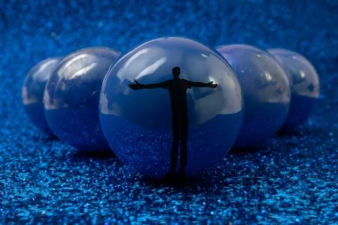 Individuality versus conformity The image represents the tension between be.. Stock Photos