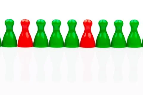 Individuality within the team. be different. Stock Photos