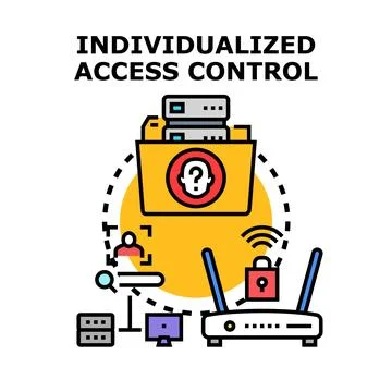 Individualized access control for network data security Stock Illustration