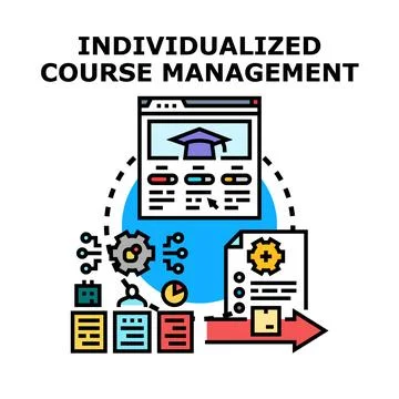 Individualized course management concept vector illustration Stock Illustration