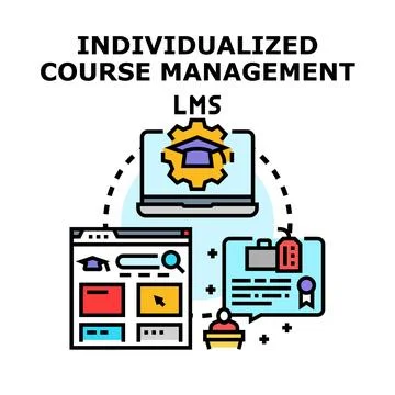 Individualized course management lms system developing personalized learning イラスト素材