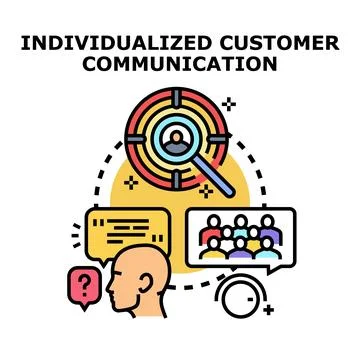 Individualized customer communication strategy for effective marketing Stock Illustration
