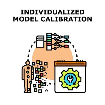 Individualized data model calibration process vector concept イラスト素材