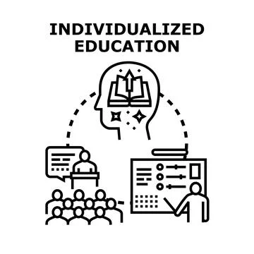 Individualized education concept developing unique learning programs Stock Illustration