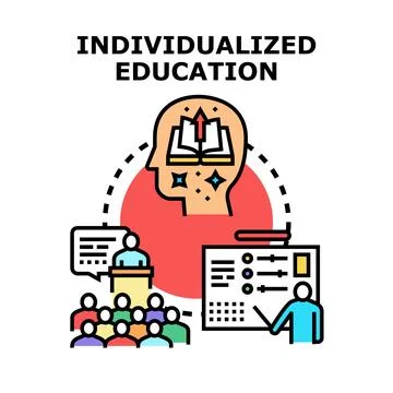 Individualized education concept developing unique learning programs 库存插图