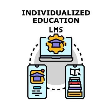 Individualized education learning management system concept イラスト素材