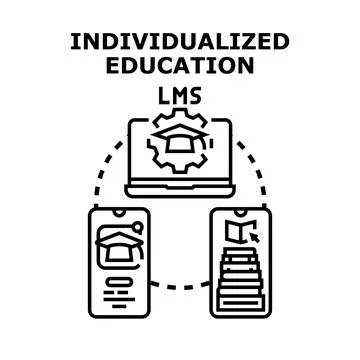 Individualized education learning management system concept 스톡 일러스트