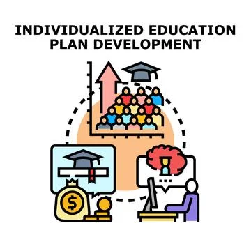Individualized education plan developing for student growth Stock Illustration