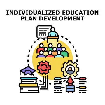 Individualized education plan development process concept Stock Illustration