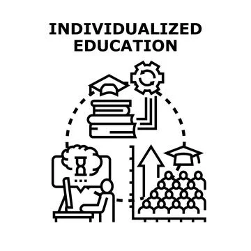 Individualized education planning for personalized learning 스톡 일러스트
