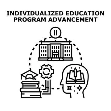 Individualized education program advancement concept illustration Stock Illustration