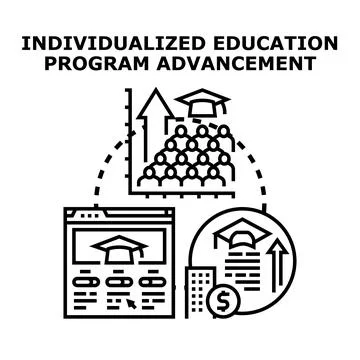 Individualized education program advancement concept illustration Stock Illustration