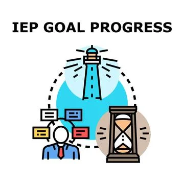 Individualized education program goal progress concept Stock Illustration